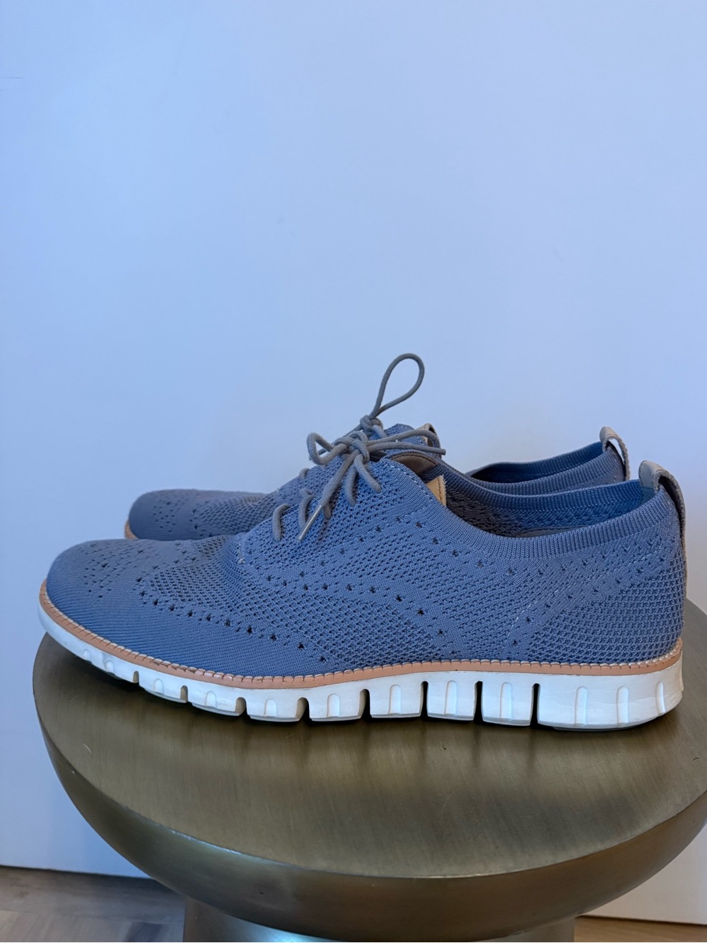 Cole Haan Zero Grand Men's Blue Knit Lace-Up Casual Sneakers